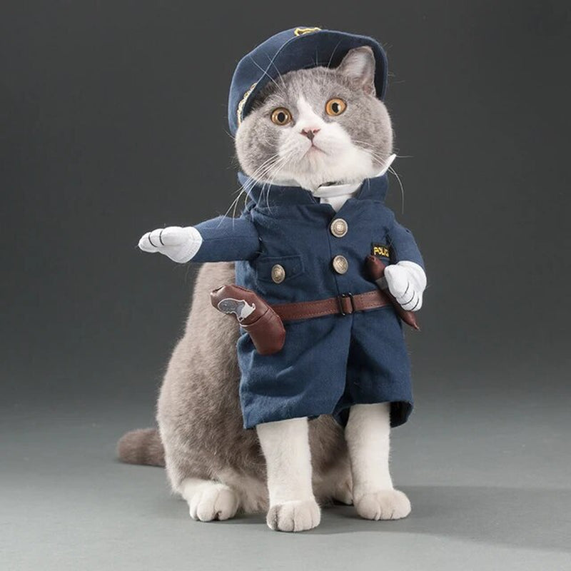 Cat Cosplay Suit for Cats Clothes Firecrackers Corsair Cowboy Cute Costumes Pirate Things Fancy Kitty Funny Dog Hat Accessories