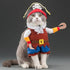 Cat Cosplay Suit for Cats Clothes Firecrackers Corsair Cowboy Cute Costumes Pirate Things Fancy Kitty Funny Dog Hat Accessories