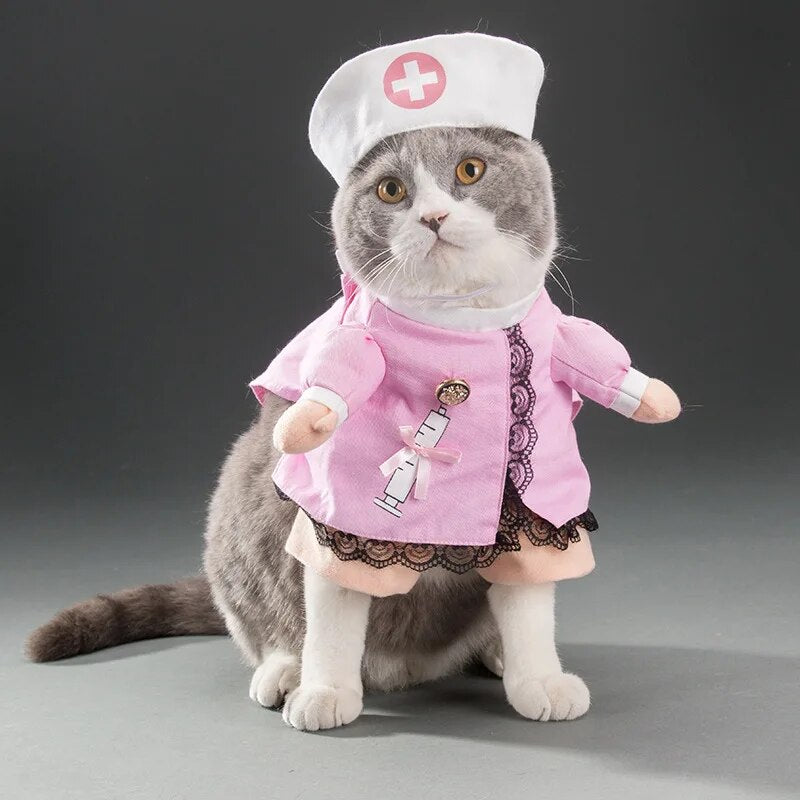 Cat Cosplay Suit for Cats Clothes Firecrackers Corsair Cowboy Cute Costumes Pirate Things Fancy Kitty Funny Dog Hat Accessories