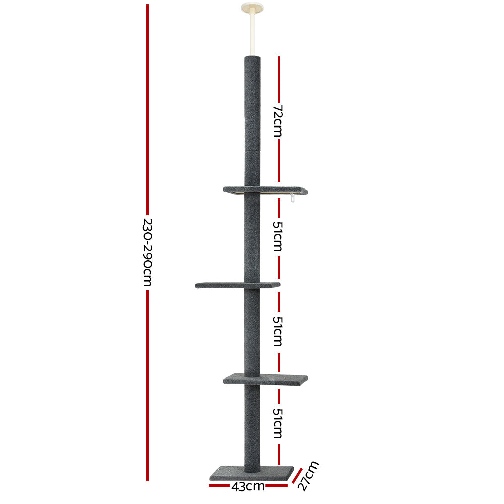 i.Pet Cat Tree - 290cm  Floor to Ceiling Scratcher